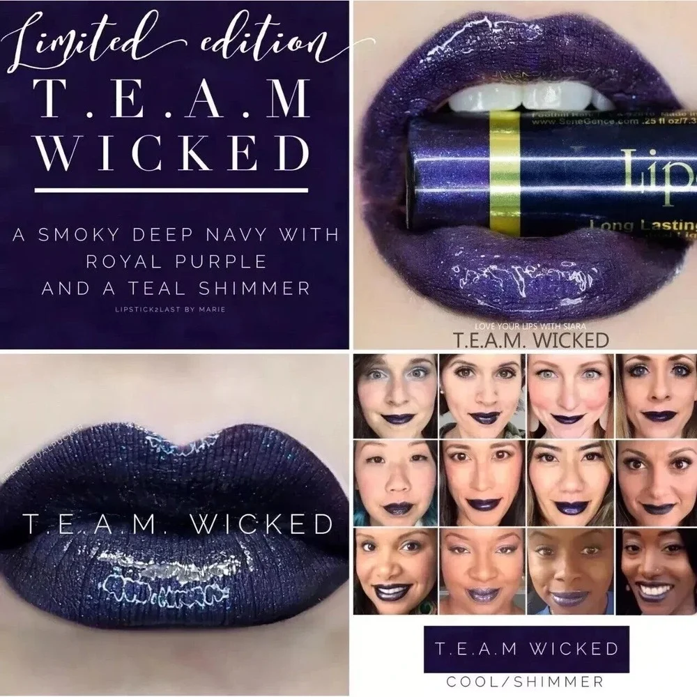 Lipsense‎ Dark Blue Wicked Long Lasting Liquid Lip Color Lipstick Halloween Rave